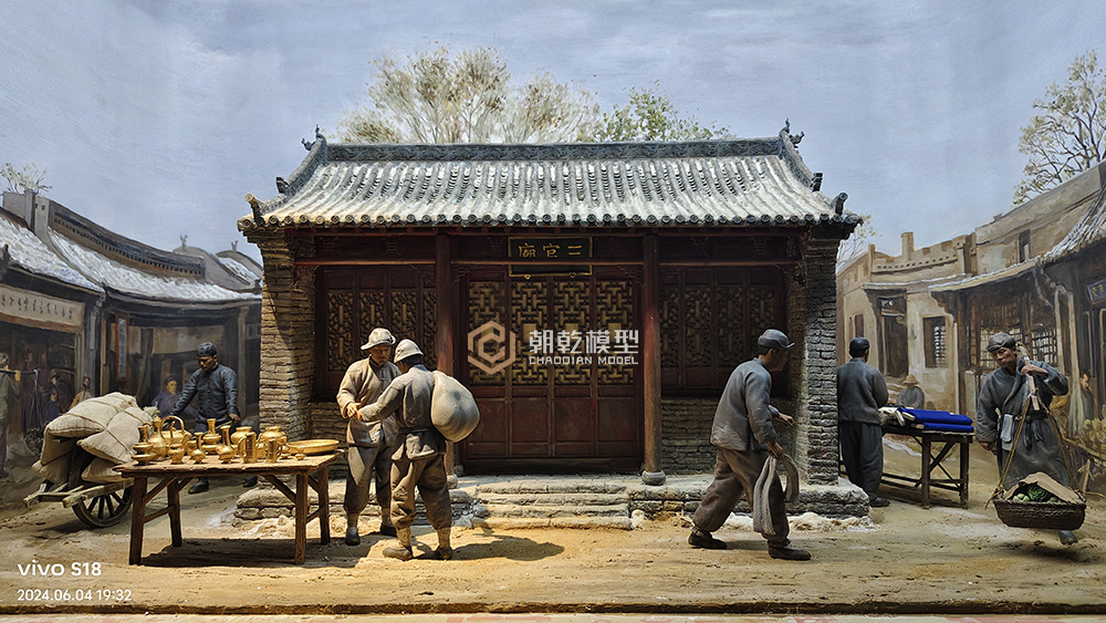 胡星元紀念館微縮場景《胡星元在包頭三官廟找哥哥》